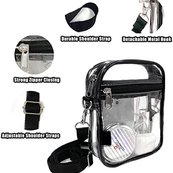 Clear Crossbody Size SM Handbag for Stadium Events - NWT - Picture 1 of 10
